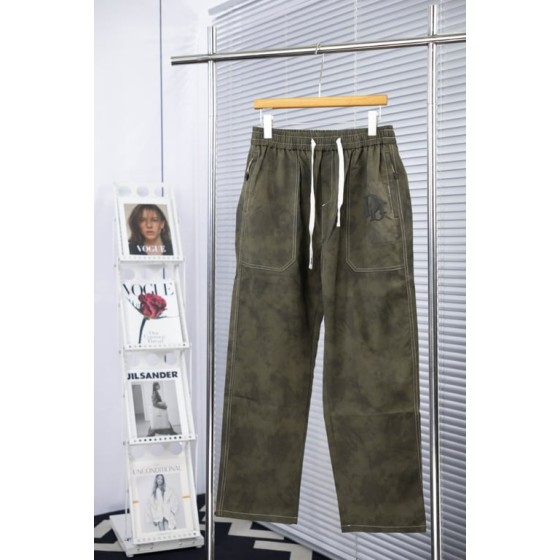 Dior Green Camouflage Logo Contrast-Stitch Cargo Pants